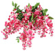 15 Stems Wisteria Long Hanging Bush Flowers, Magenta