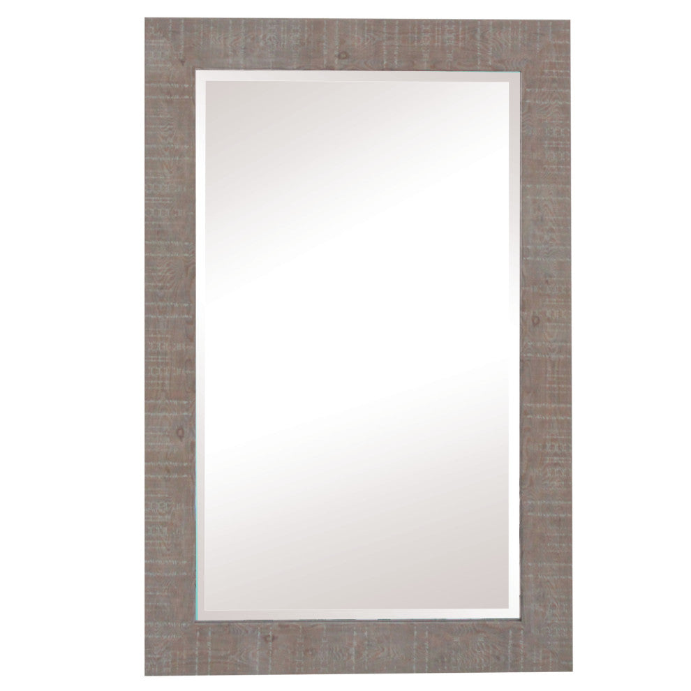 Mirror, Wood Frame Shallow Brown Texture