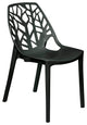 LeisureMod Modern Cornelia Dining Chair Solid Black