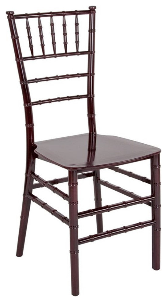 Hercules Series Mahogany Resin Stacking Chiavari Chair