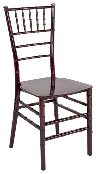 Hercules Series Mahogany Resin Stacking Chiavari Chair