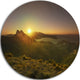 Volterraio And Portoferraio Bay, Landscape Disc Metal Artwork, 23"