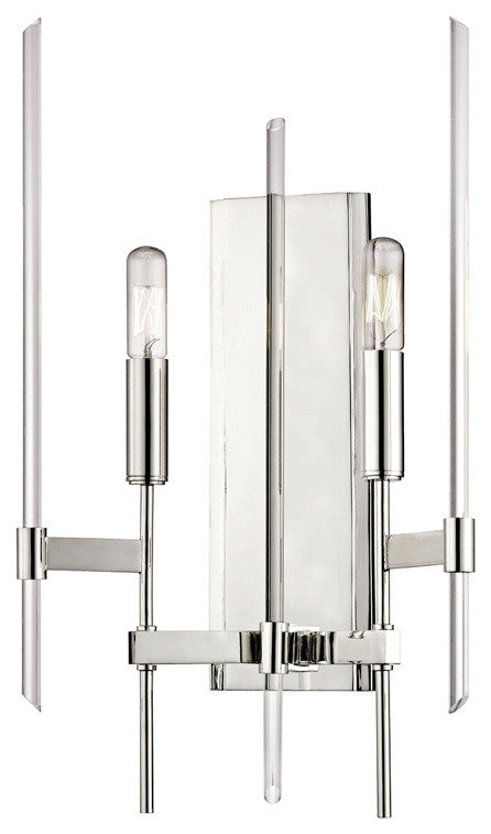 Hudson Valley 9902-PN, 2 Light Wall Sconce