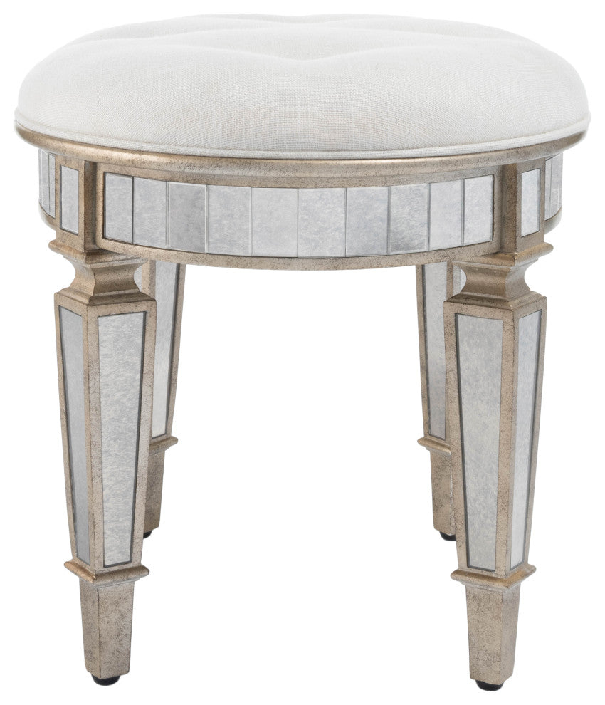 Garbo Mirrored Vanity Stool