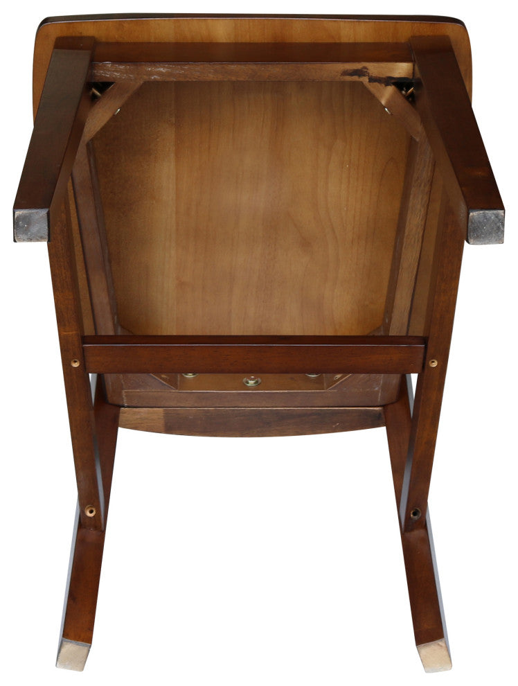 Set of Two San Remo Slat Back Chairs, Espresso