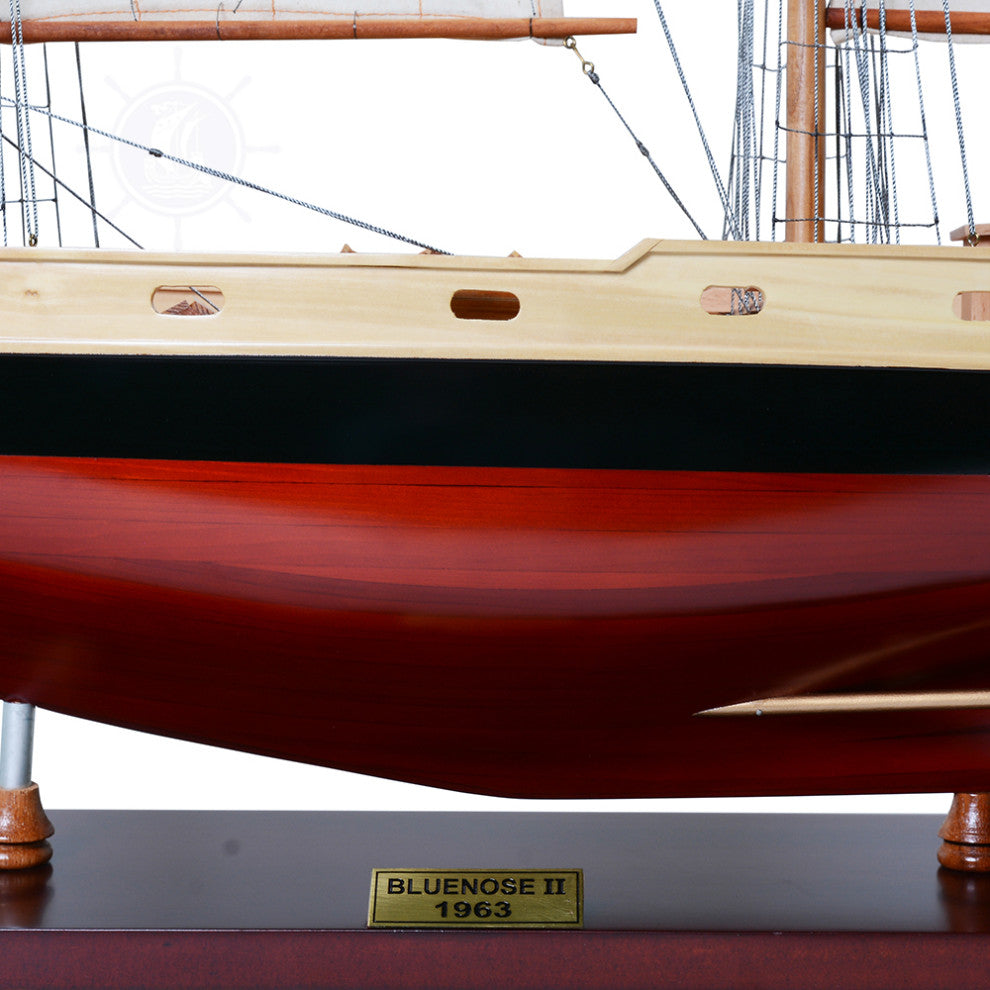 Bluenose II Painted Medium Wooden model sailing boat