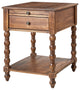 26"H Traditional/Farmhouse Style End Table, Walnut