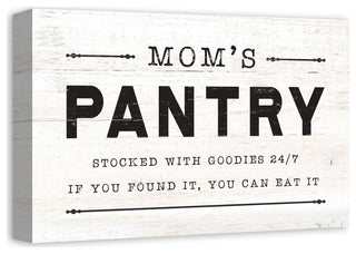 Mom's Pantry 12"x18" Canvas Wall Art