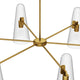 Beacon 6-Light Chandelier, Clear Satin Brass