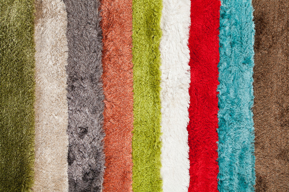 Naya Contemporary Area Rug, Brown, 7'9"x10'6" Rectangle