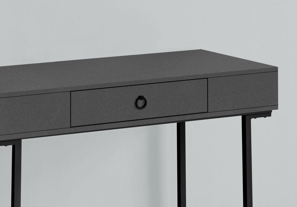 Computer Desk Home Office Laptop Storage Drawers 42"L Work Metal Grey