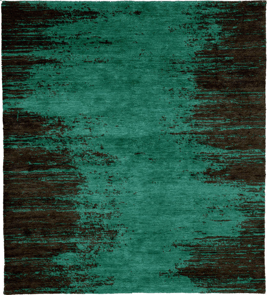 Manaus Dawn Mohair Hand Knotted Tibetan Rug, 6' Round