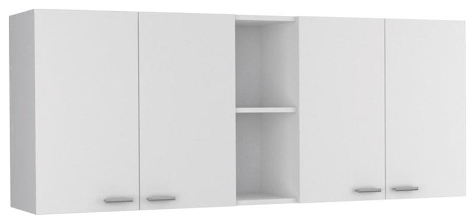 Home Square 2-Piece Set with Portofino Wall Cabinet and Storage Pantry Cabinet
