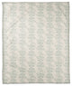 Blue Floral Crest 50x60 Coral Fleece Blanket