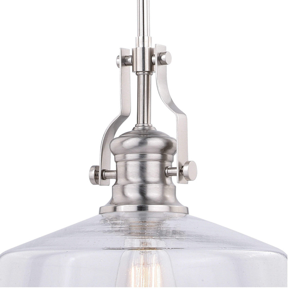 Vaxcel Lighting P0273 Beloit 1 Light 12"W Pendant - Satin Nickel
