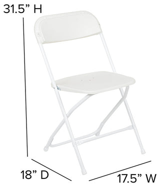 White Plastic Folding Chair