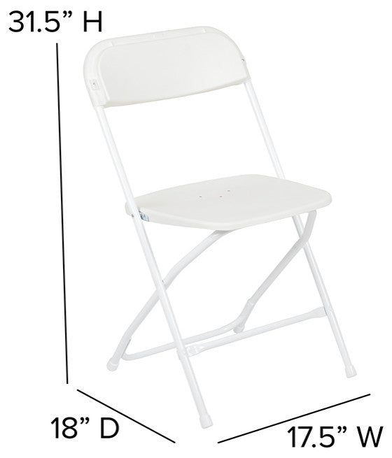 White Plastic Folding Chair