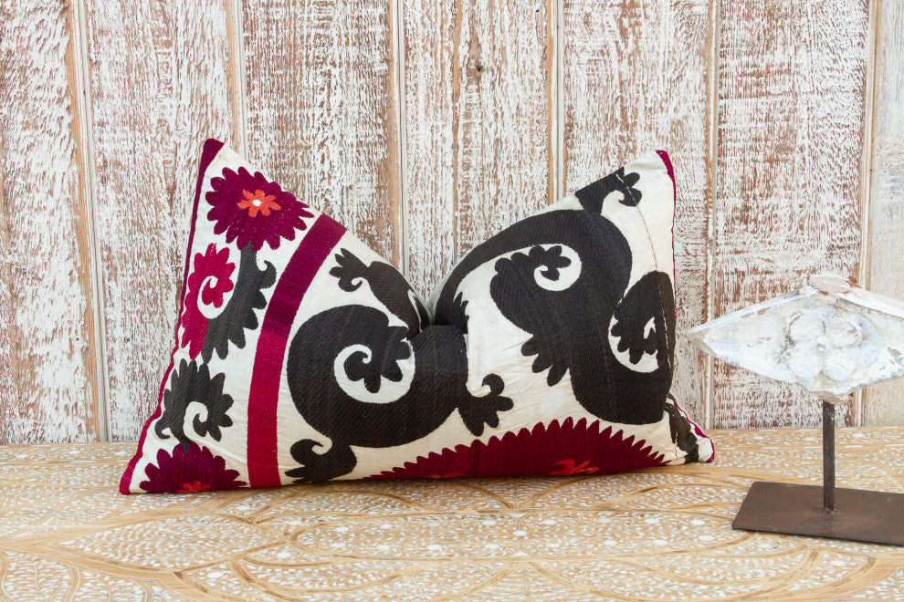 Mehra Bukhara Suzani Lumbar Pillow