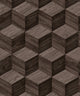 Natural Faux 2, Modern Geometric Stone Wood Rustic Wallpaper, Gray, Sample