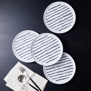 Stone Lain Nova Stoneware 16 Piece Dinnerware Set, Black