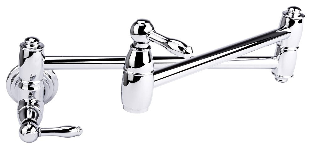 Traditional Wall-Mount Pot Filler in Chrome