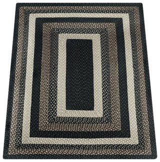 Mocha and Frappuccino Braided Rug, 96"X60"