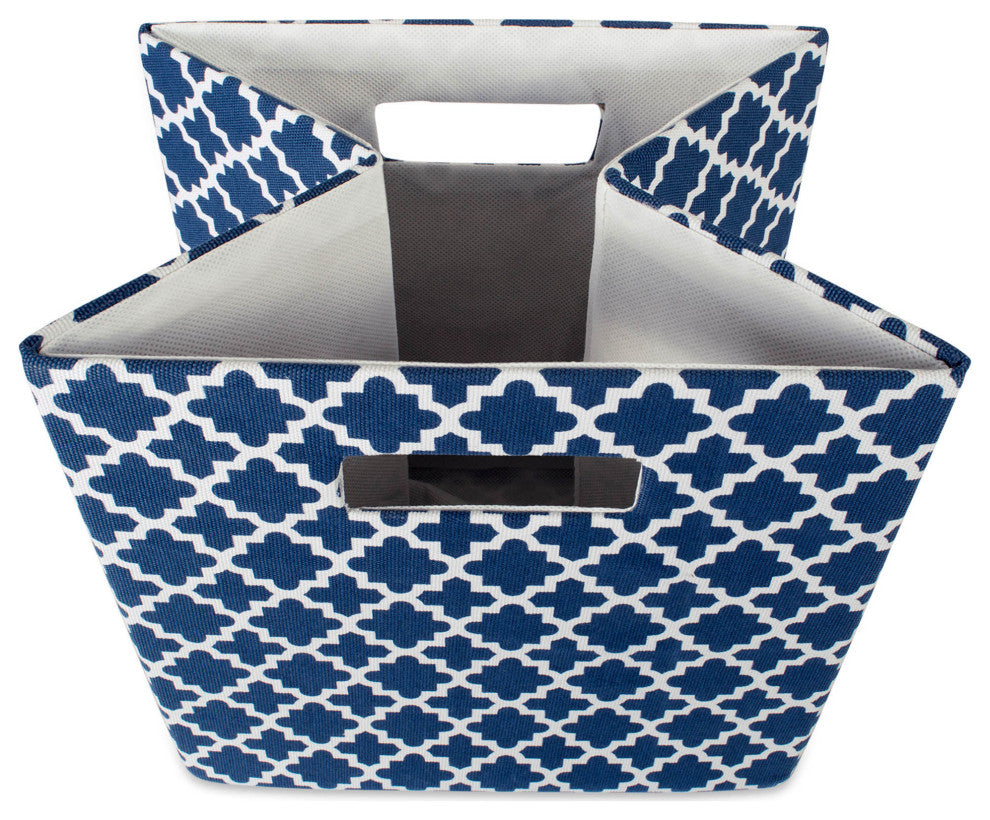 Polyester Cube Lattice Nautical Blue Square 13"x13"x13"