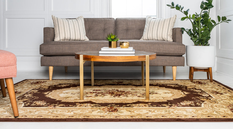 Unique Loom Brown Henry Versailles 4' 0 x 6' 0 Area Rug