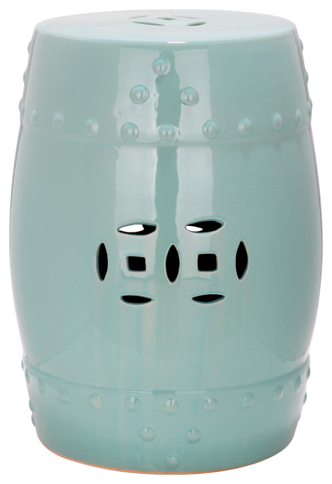 Safavieh Modern Ming Garden Stool, Light Aqua