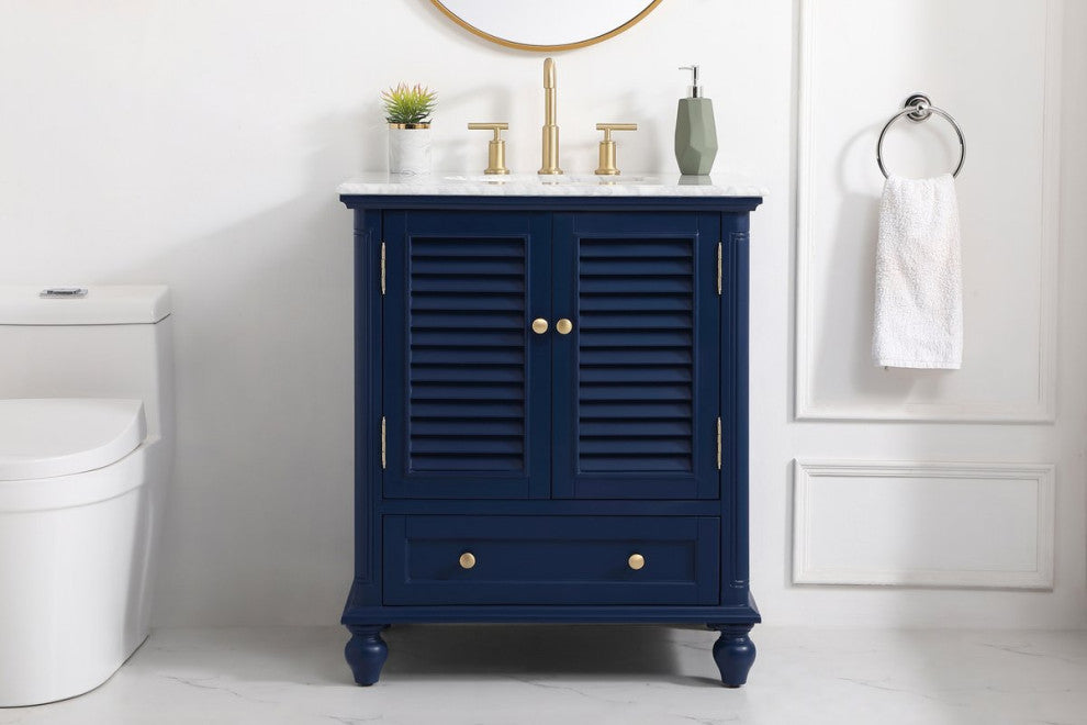 Otis 30" Single Bathroom Vanity, Blue