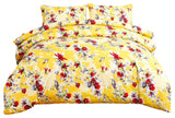 Sunshine Hummingbirds Floral Print Duvet Cover Set with Pillow Cases, Full