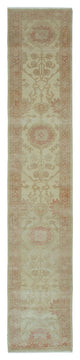 Rug N Carpet - Handmade Oriental 2' 6" x 13' 3" Runner Oushak Area Rug