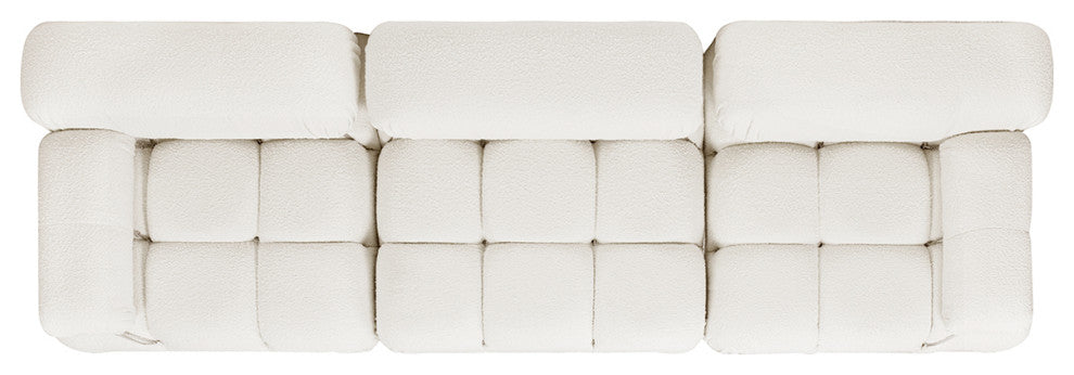 Marcel 109.5" Modular Sofa, Ivory White Boucle