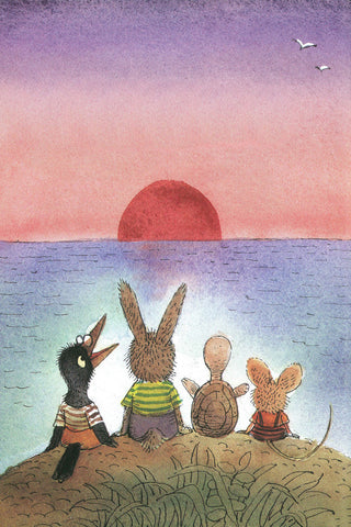 "Sunset" Painting Print on Canvas by Curtis