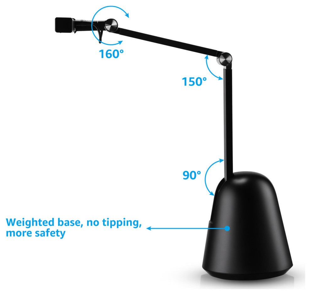 Piano Light for Upright Piano, CRI 95, Aluminum Body With Steady Base, Black