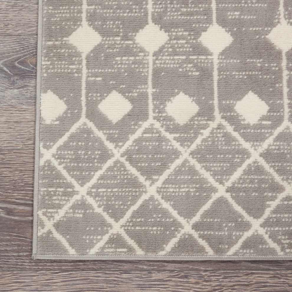 Nourison Grafix 2' x 4' Grey Bohemian Indoor Area Rug