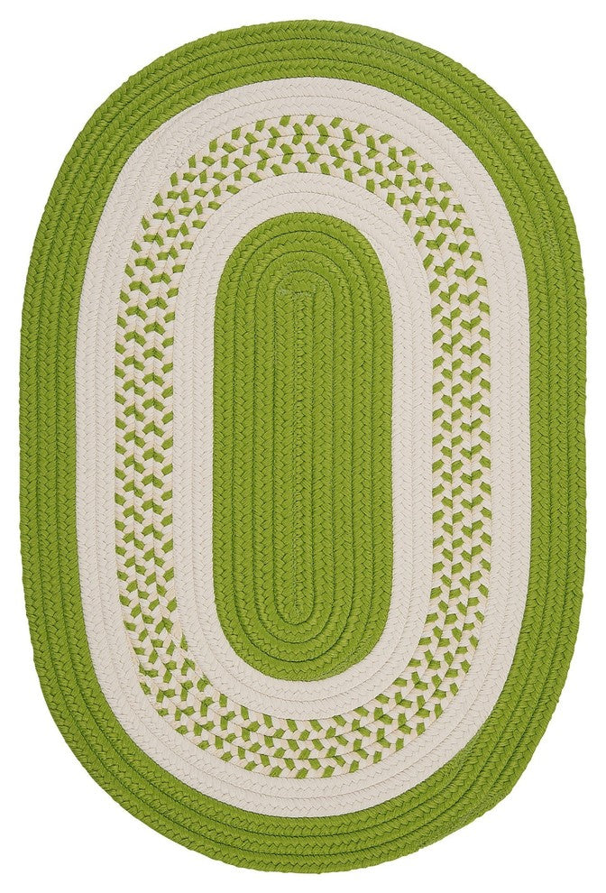 Colonial Mills Crescent NT62 Bright Green Indoor/Outdoor Area Rug, Oval 2'x8'