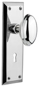 New York Plate Passage Homestead Knob, Bright Chrome