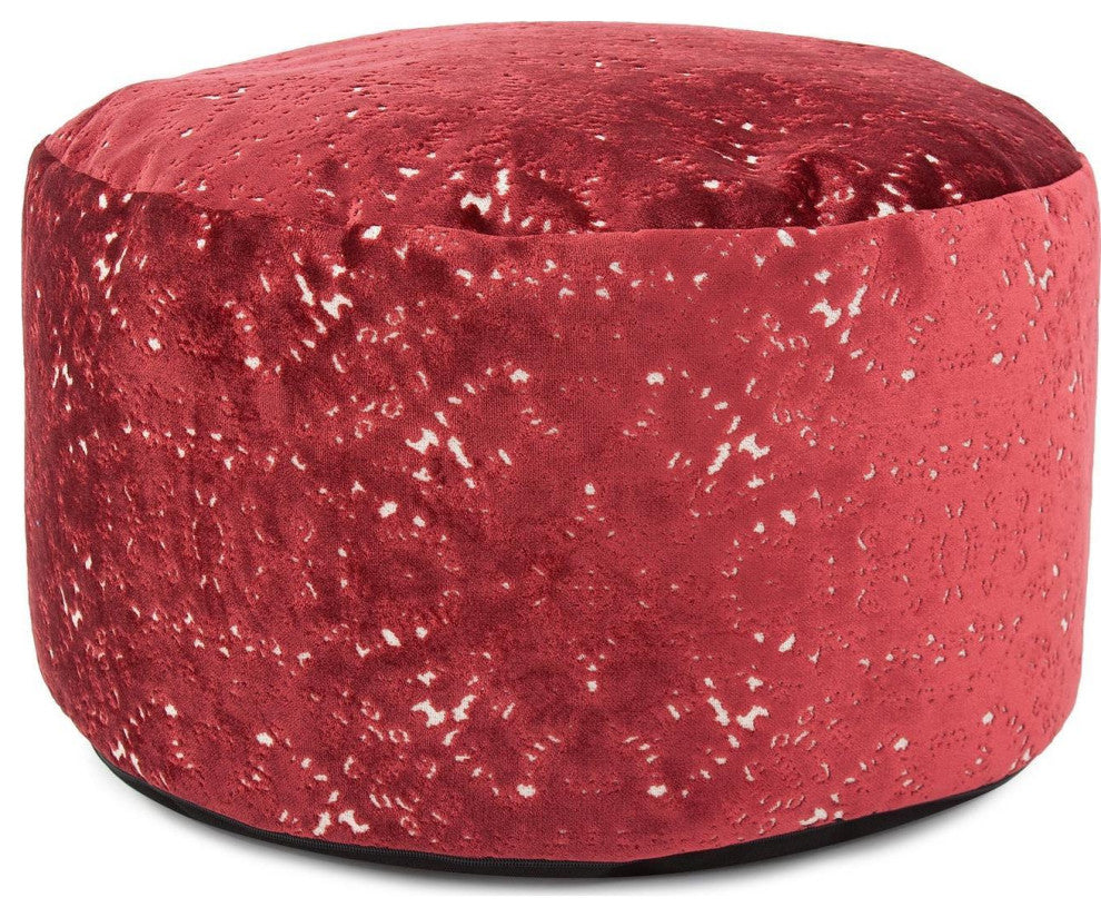 Traditional Ruby Foot Pouf