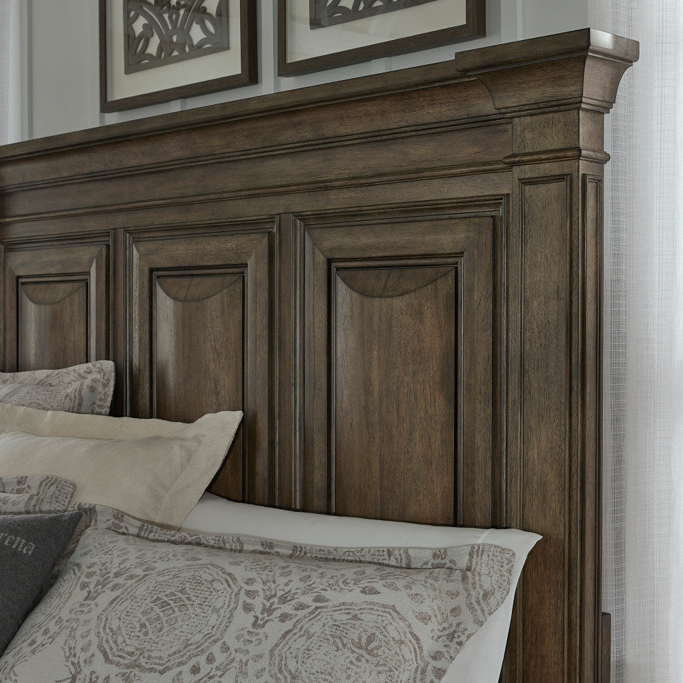 Woodbury Queen Panel Bed in Cowboy Boots Brown