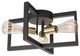 Artika Holt Modern Mid-Century Semi Flush Mount Light Fixture Black and Gold