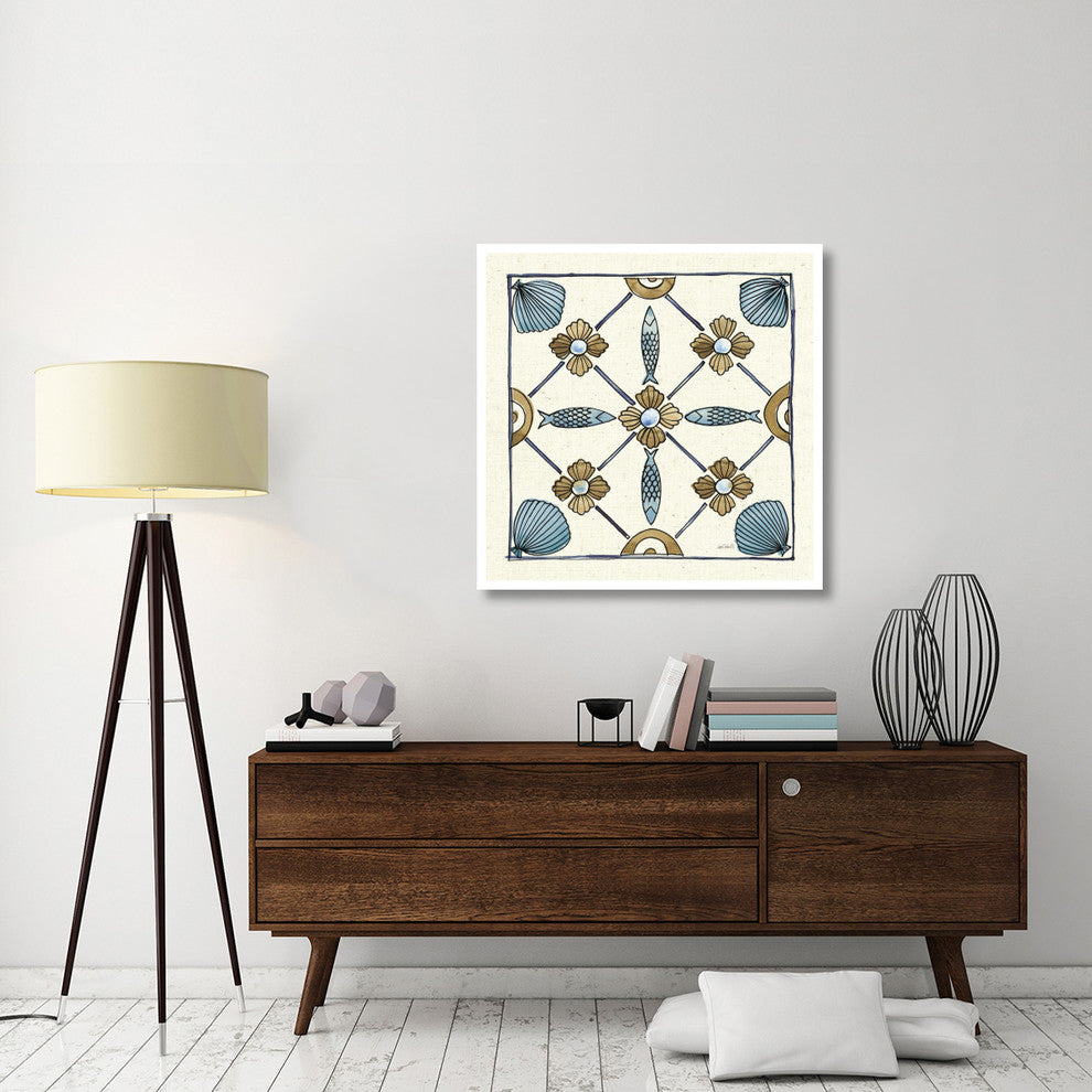 "Coastal Breeze Tile II" Digital Paper Print by Anne Tavoletti, 38"x38"