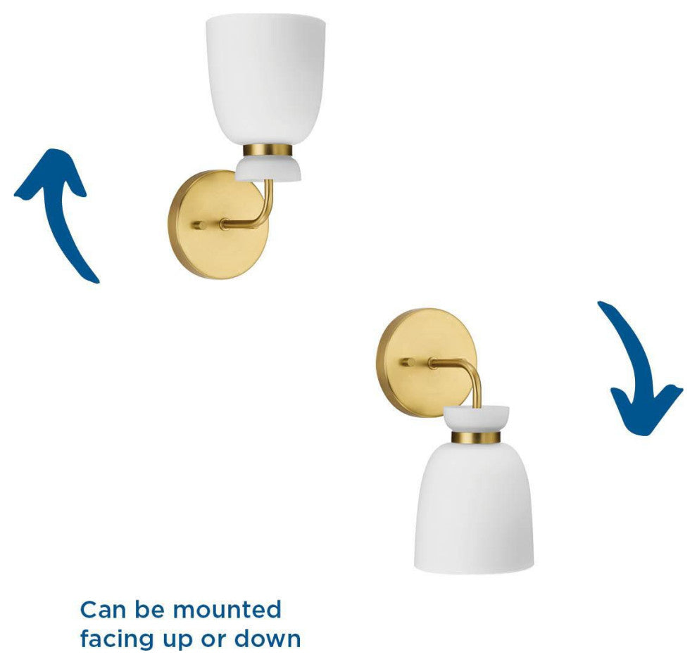 Lexie Collection Contemporary Vanity Light, Brushed Gold