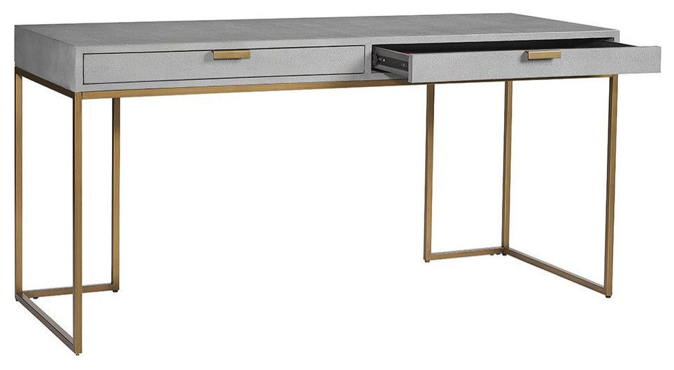Jiro Desk, Shagreen Leather
