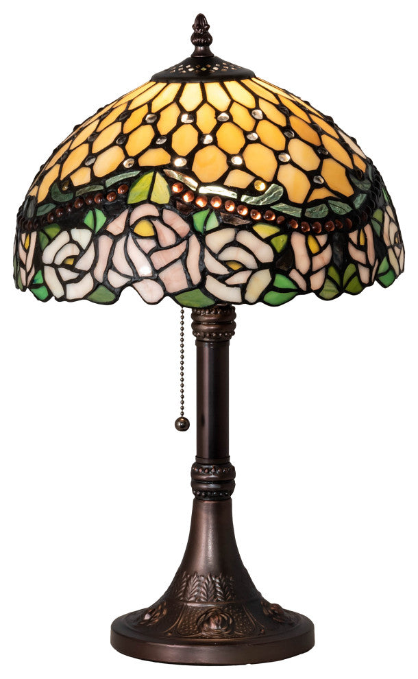 Meyda lighting 82304 19" High Jeweled Rose Table Lamp