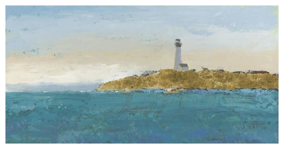 "Lighthouse Seascape I v.2" Digital Paper Print by James Wiens, 50"x26"