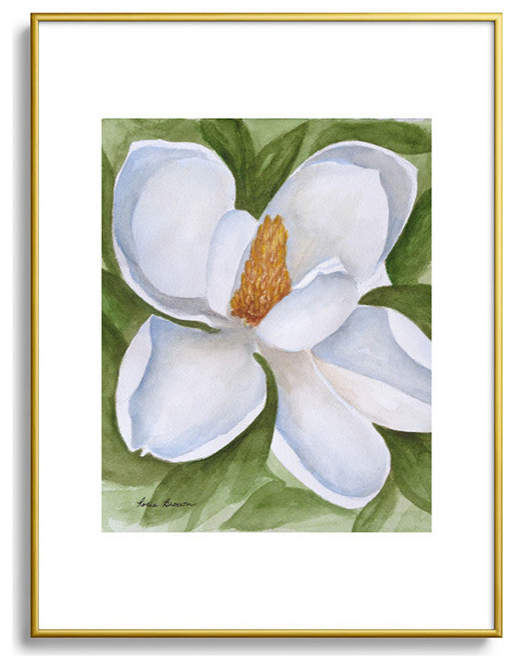 Rosie Brown White Belle Metal Framed Art Print
