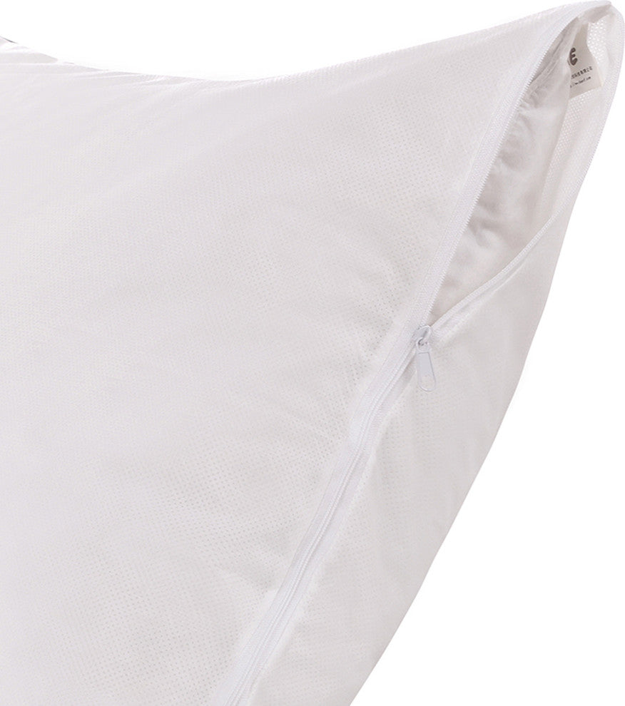 Permafresh Antibacterial and Water Resistant Bed Pillow Protector, 4 Pack, White