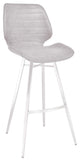 Valor 26" Counter Height Barstool, Light Vintage Gray Faux Leather