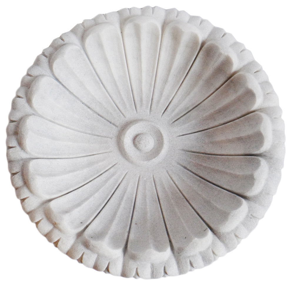 White Marble Lotus Bowl